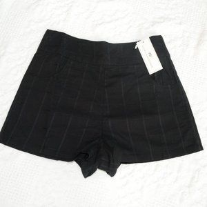 Never a Wallflower Black  Checkered High Waisted Shorts XS
